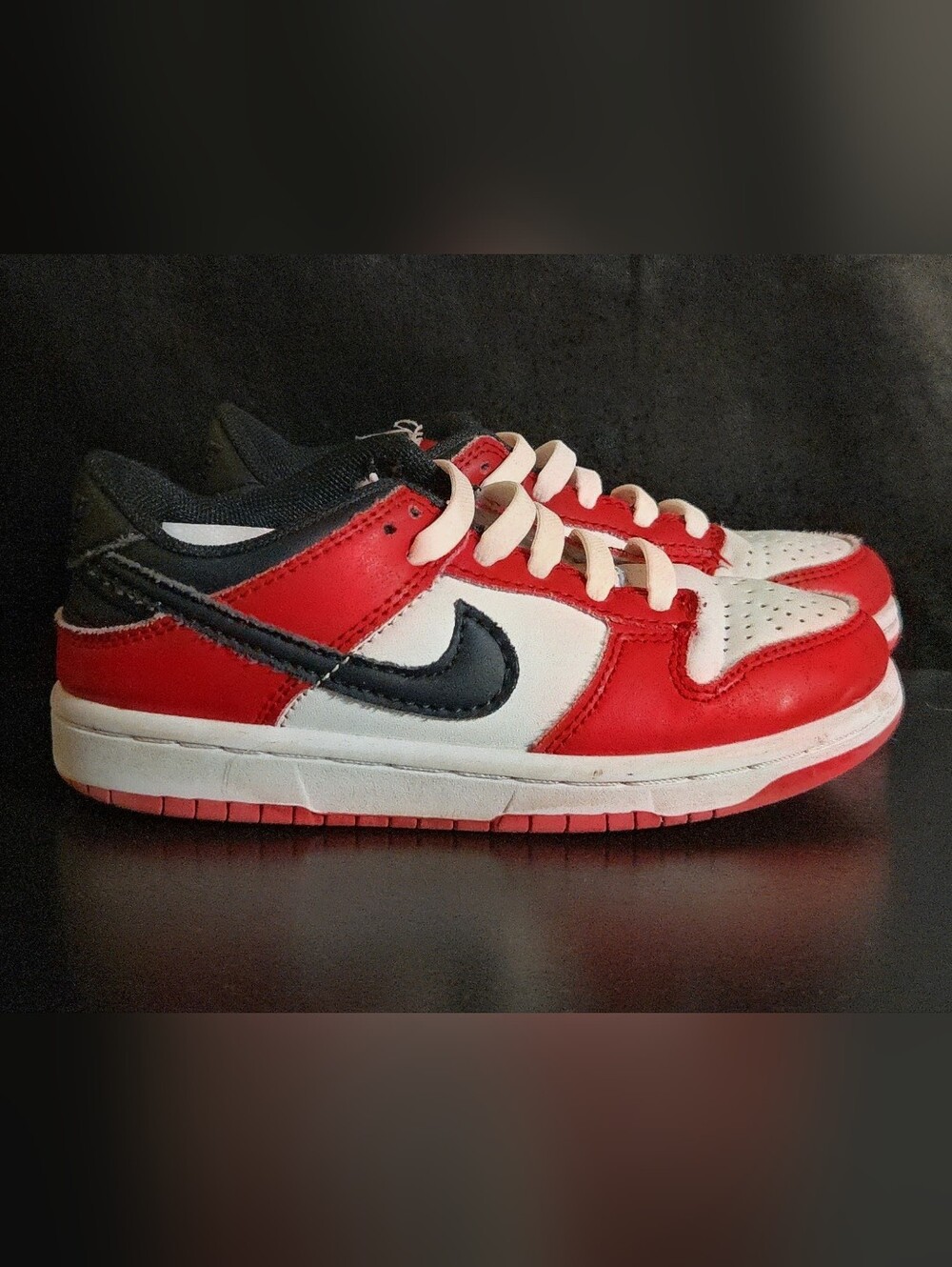 Nike Air Jordan 1 Sneakers Kids Red White and Black Low-Top Sneakers